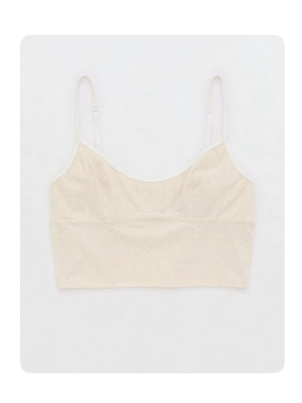 NWOT aerie Superchill Cotton Corset Bra Top-Size M-Heather Frost